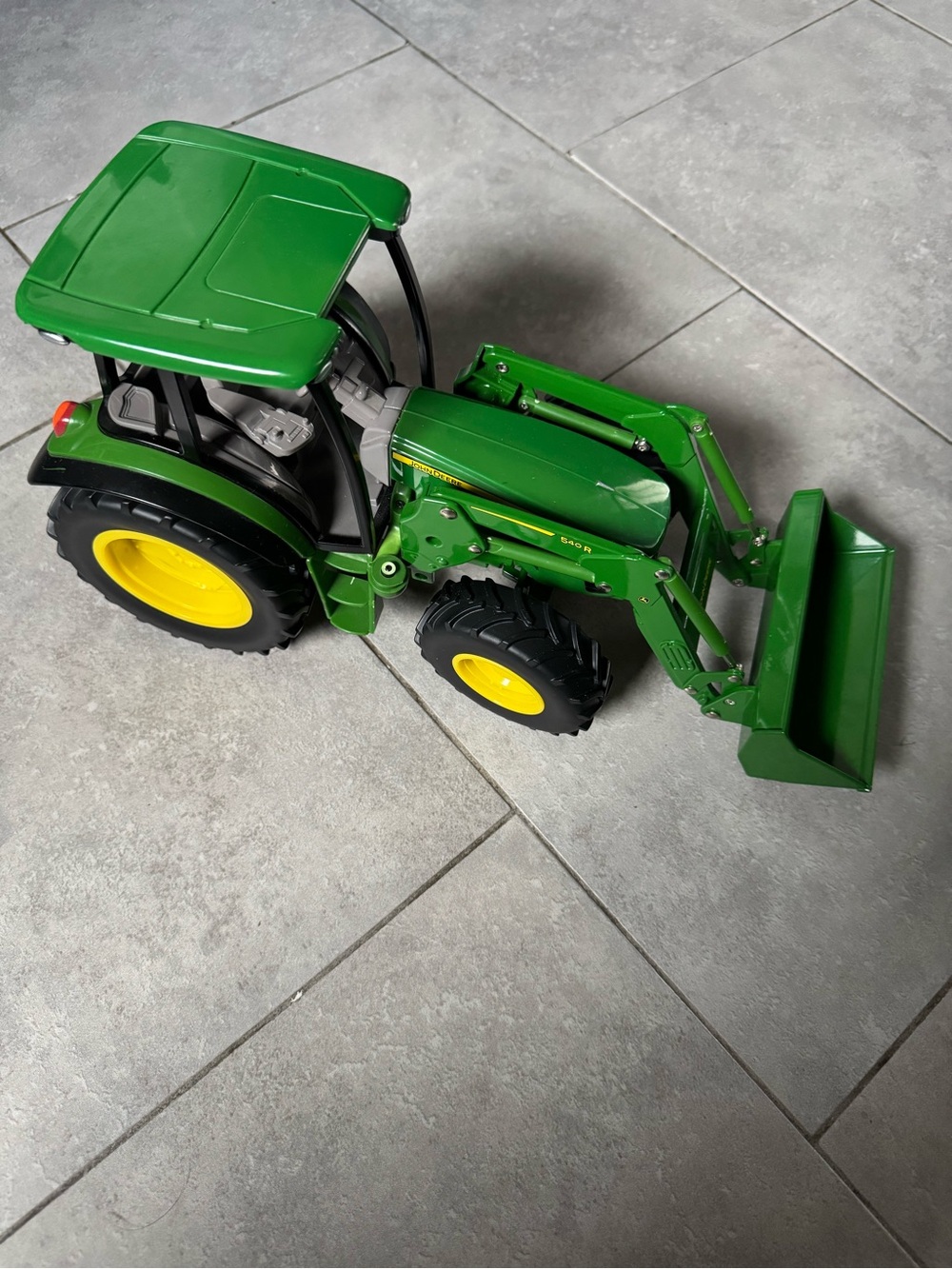 John Deere Green and Yellow Front Loader Tractor Toy